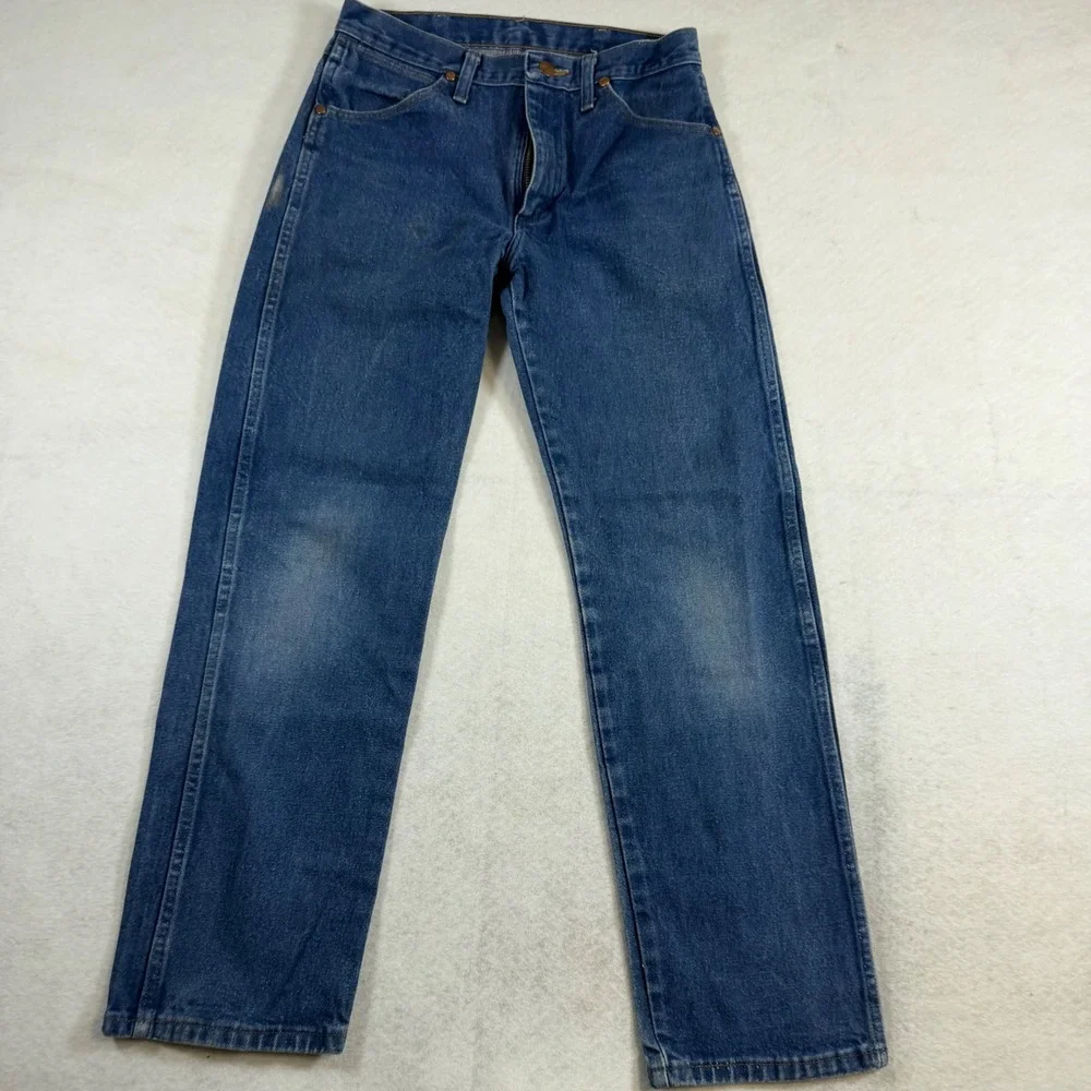 Wrangler 13MWZ Cowboy Cut Original Fit Jeans Mens 29x30 Medium Wash Blue Denim